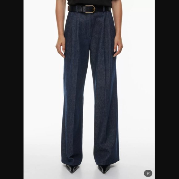 BNWT - Babaton Formula Wide Leg High Waist Denim Trouser Jeans 10 Aritzia - Picture 2 of 3